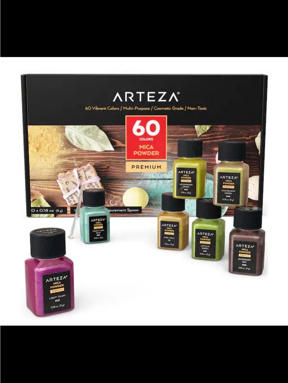 Arteza 60 ct pigment powder set